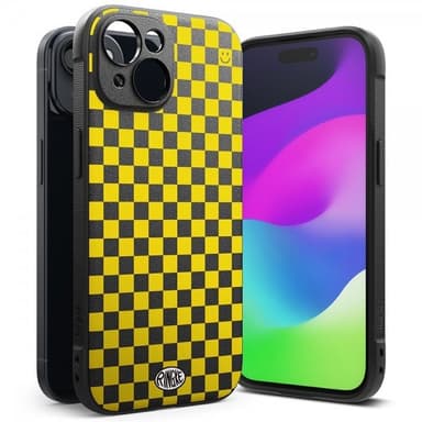 Ringke iPhone 15 Kuori Onyx Design Checkerboard Yellow