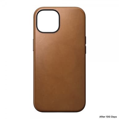 NOMAD iPhone 15 Kuori Modern Leather Case English Tan