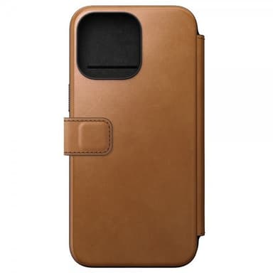 NOMAD iPhone 15 Pro Max Kotelo Modern Leather Folio English Tan