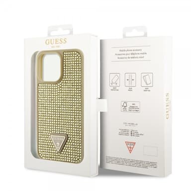 Guess iPhone 15 Pro Max Kuori Rhinestone Kulta