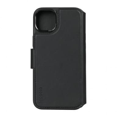 Decoded iPhone 15 Plus Kotelo Leather Detachable Wallet Musta