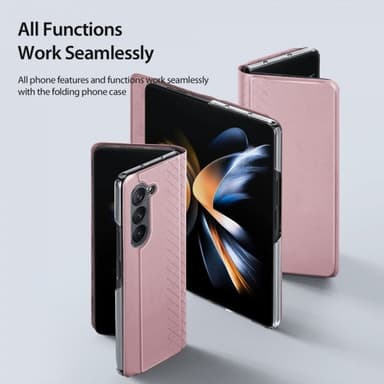 DUX DUCIS Samsung Galaxy Z Fold 5 Kotelo Bril Series Vaaleanpunainen
