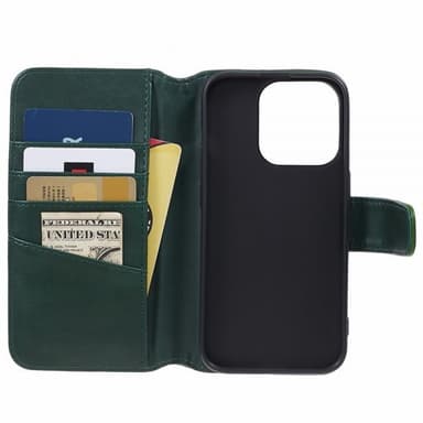 Nordic Covers iPhone 15 Pro Max Kotelo Essential Leather Juniper Green