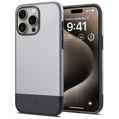 Spigen iPhone 15 Pro Kuori Style Armor MagFit Classic Silver