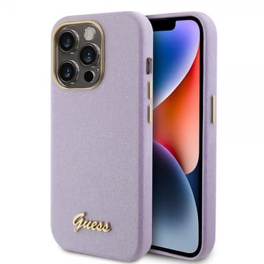 Guess iPhone 15 Pro Kuori Full Glitter Wrapped Lilac