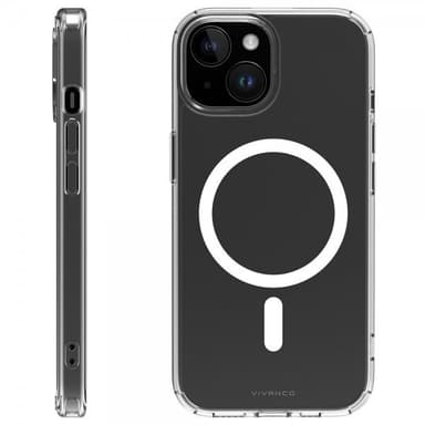 Vivanco iPhone 15 Kuori Mag Steady Läpinäkyvä