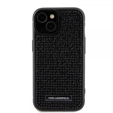 Karl Lagerfeld iPhone 15 Kuori Rhinestone Musta