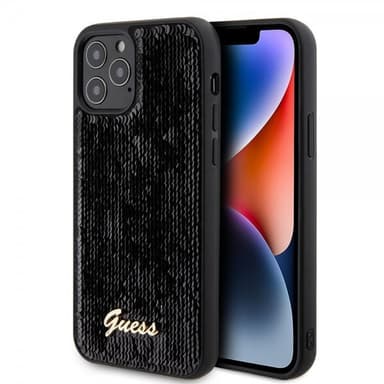 Guess iPhone 12/iPhone 12 Pro Kuori Sequin Musta
