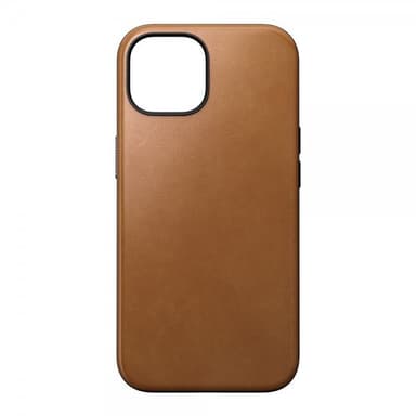 NOMAD iPhone 15 Kuori Modern Leather Case English Tan