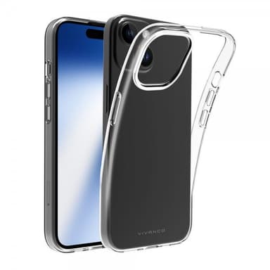Vivanco iPhone 15 Kuori Slim TPU Läpinäkyvä