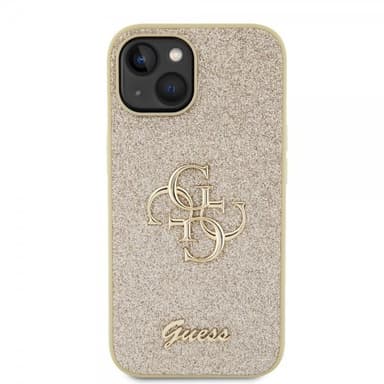 Guess iPhone 15 Kuori Fixed Glitter Kulta