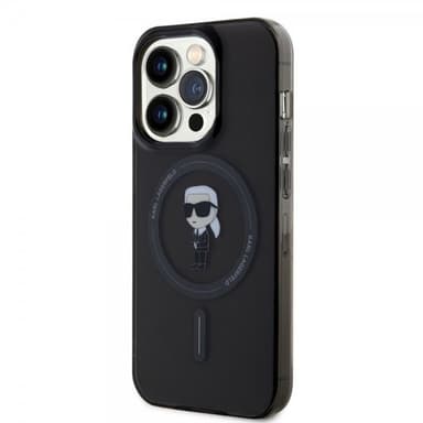 Karl Lagerfeld iPhone 15 Pro Kuori Ikonik MagSafe Musta