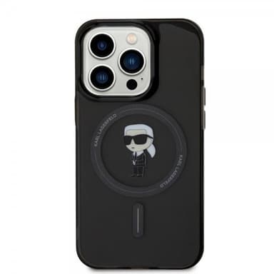 Karl Lagerfeld iPhone 15 Pro Kuori Ikonik MagSafe Musta