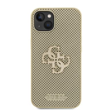 Guess iPhone 15 Kuori Perforated Glitter Kulta