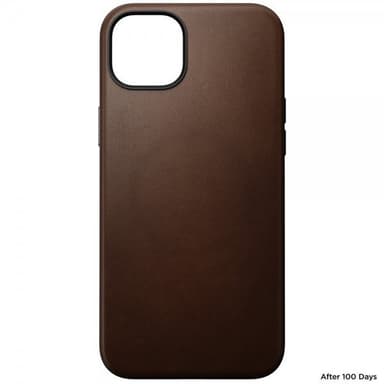 NOMAD iPhone 15 Plus Kuori Modern Leather Case Ruskea