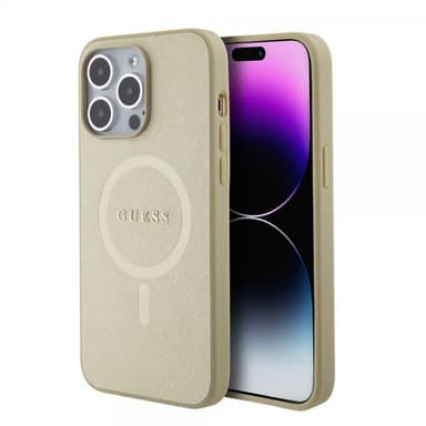 Guess iPhone 15 Pro Max Kuori Saffiano MagSafe Beige