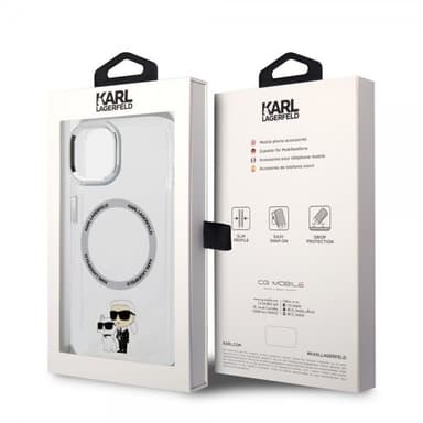 Karl Lagerfeld iPhone 15 Kuori NFT Karl & Choupette Läpinäkyvä
