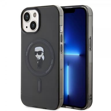 Karl Lagerfeld iPhone 15 Kuori Ikonik MagSafe Musta