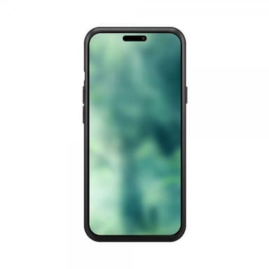XQISIT iPhone 15 Plus Kuori Silicone Case Musta