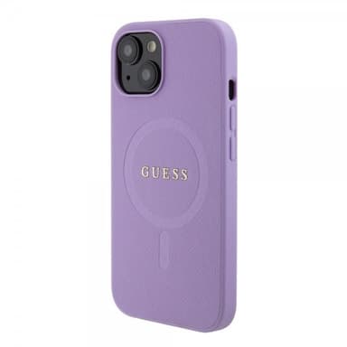 Guess iPhone 15 Kuori Saffiano MagSafe Violetti