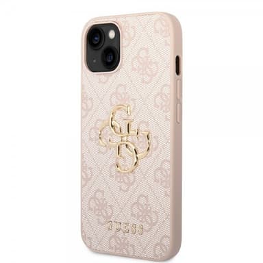 Guess iPhone 15 Kuori 4G Logo Vaaleanpunainen