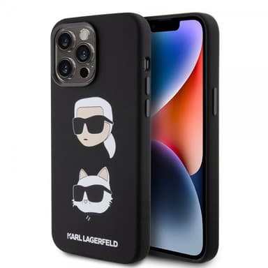 Karl Lagerfeld iPhone 15 Pro Max Kuori Karl & Choupette Musta