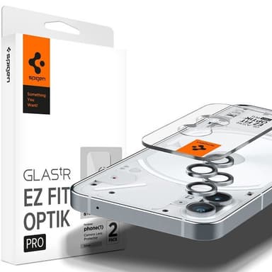 Spigen Nothing Phone (1) Kameran linssinsuojus GLAS.tR EZ Fit Optik Pro 2-pakkaus Silver