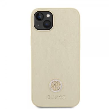 Guess iPhone 15 Kuori Metal Logo Strass Kulta