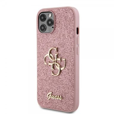 Guess iPhone 12/iPhone 12 Pro Kuori Fixed Glitter Vaaleanpunainen