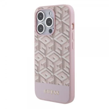 Guess iPhone 15 Pro Max Kuori G Cube MagSafe Vaaleanpunainen