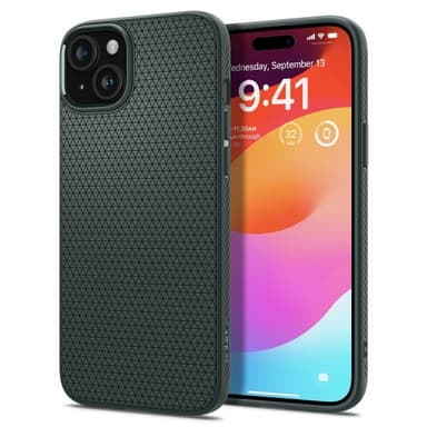 Spigen iPhone 15 Kuori Liquid Air Abyss Green