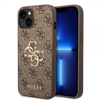 Guess iPhone 15 Kuori 4G Logo Ruskea