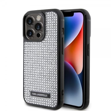 Karl Lagerfeld iPhone 15 Pro Kuori Rhinestone Hopea
