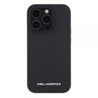 Karl Lagerfeld iPhone 15 Pro Max Kuori Quilted K Pattern Musta