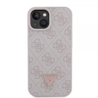 Guess iPhone 15 Kuori 4G Metal Triangle Strass Vaaleanpunainen