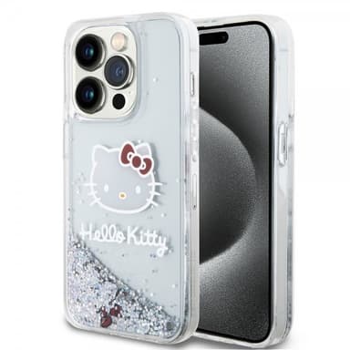 Hello Kitty iPhone 15 Pro Kuori Liquid Glitter Translucent