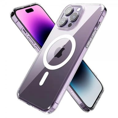 Spigen iPhone 14 Pro Max Kuori AirSkin Hybrid MagFit Valkoinen