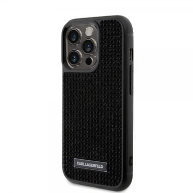 Karl Lagerfeld iPhone 15 Pro Kuori Rhinestone Musta