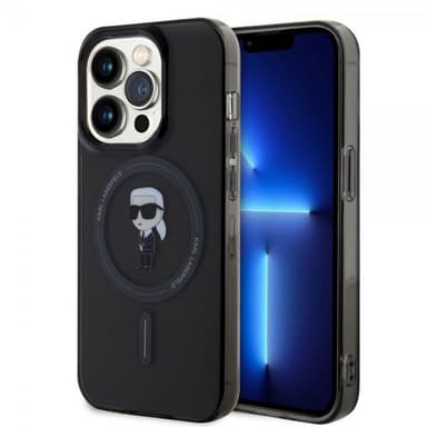 Karl Lagerfeld iPhone 15 Pro Kuori Ikonik MagSafe Musta