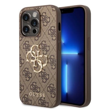 Guess iPhone 15 Pro Max Kuori 4G Logo Ruskea