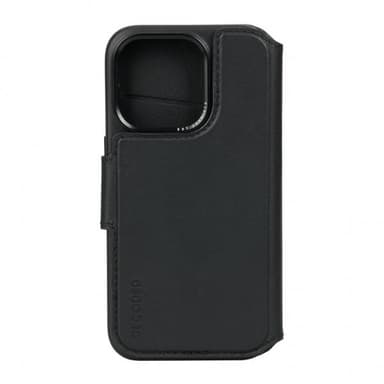 Decoded iPhone 15 Pro Kotelo Leather Detachable Wallet Musta