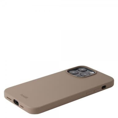 Holdit Silicone iPhone 15 Pro Max suojakuori (mokkaruskea)