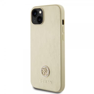 Guess iPhone 15 Kuori Metal Logo Strass Kulta