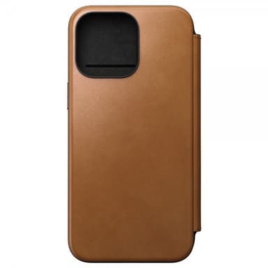 NOMAD iPhone 15 Pro Max Kotelo Modern Leather Folio English Tan