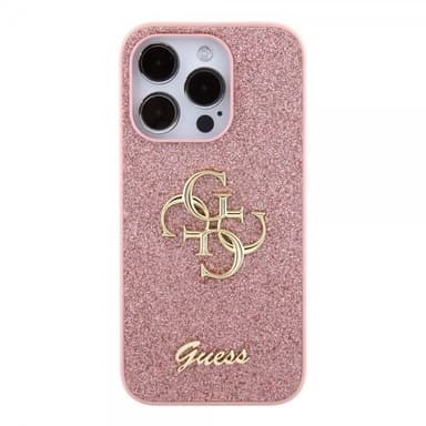 Guess iPhone 15 Pro Kuori Fixed Glitter Vaaleanpunainen