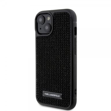 Karl Lagerfeld iPhone 15 Kuori Rhinestone Musta