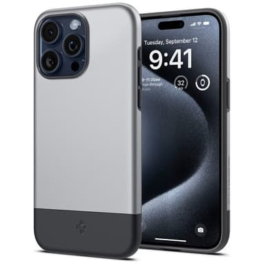 Spigen iPhone 15 Pro Kuori Style Armor MagFit Classic Silver