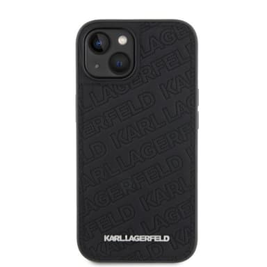 Karl Lagerfeld iPhone 15 Kuori Quilted K Pattern Musta