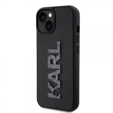 Karl Lagerfeld iPhone 15 Kuori 3D Rubber Karl Musta