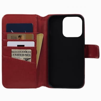 Nordic Covers iPhone 15 Pro Max Kotelo Essential Leather Poppy Red